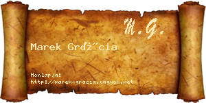 Marek Grácia névjegykártya